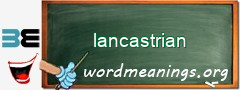 WordMeaning blackboard for lancastrian